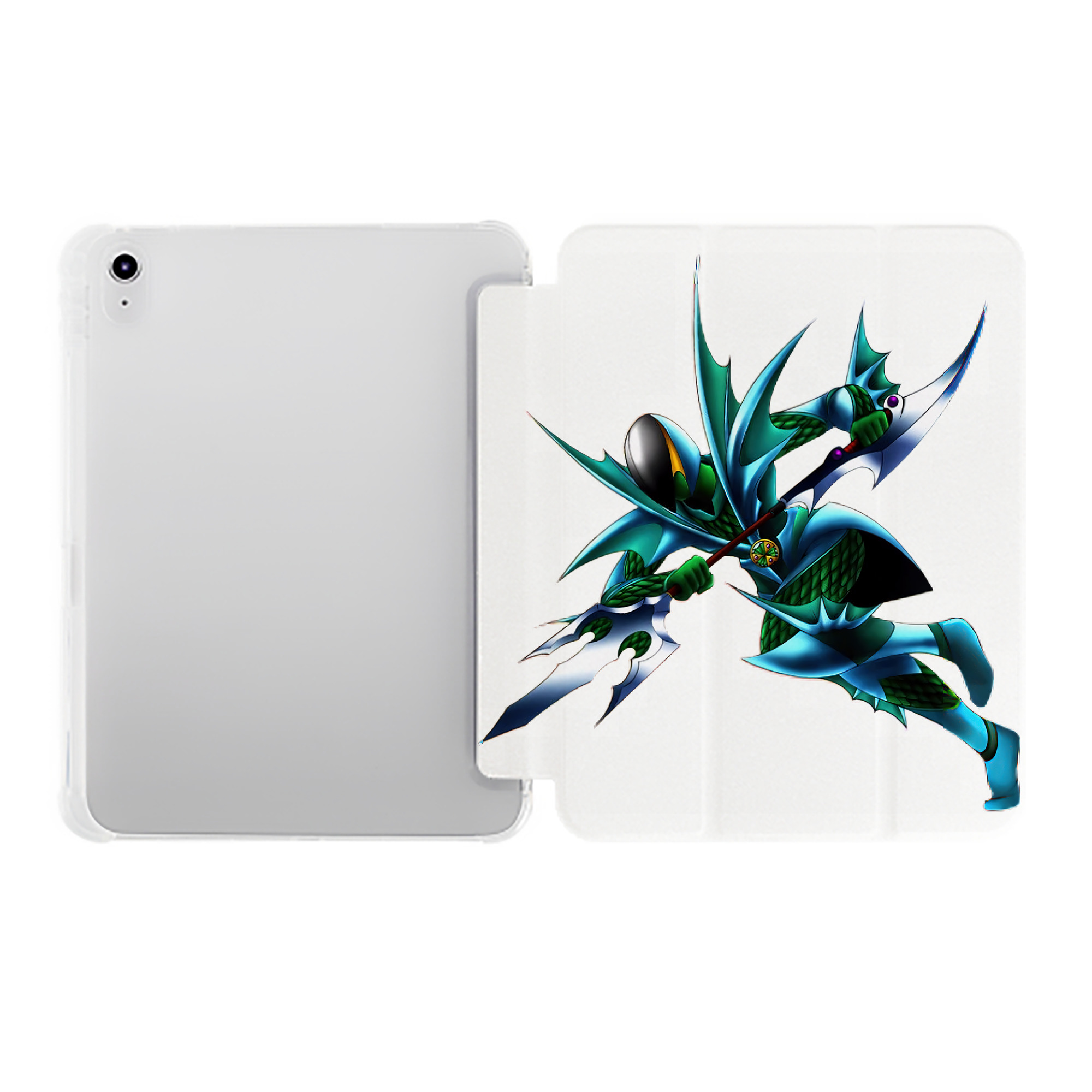 （画像用） 遊☆戯☆王 Yu-Gi-Oh! IPad ケース ペン収納付き 三つ折りスタンド PUレザー×シリコン 対応機種9.5/10.5/10.9インチ